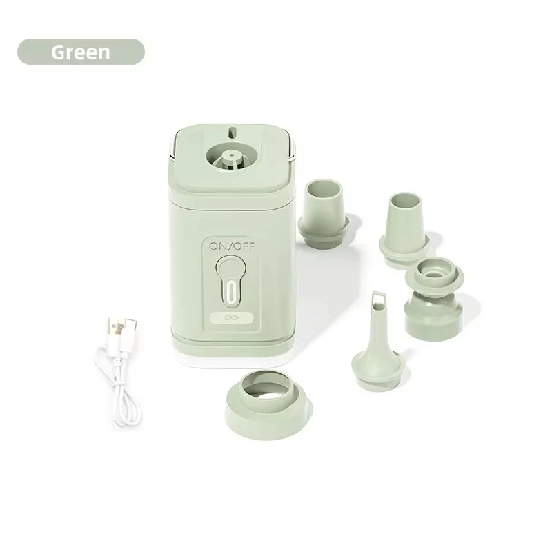 3 in 1 Electric Air Pump with Lights Mini Wireless Air Compressor USB Charging Inflator/Deflator Pumps for Outdoor Camping